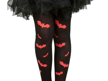 Strumpfhose Red Bats für Mädchen 7-12 Jahre Online Hot Sale