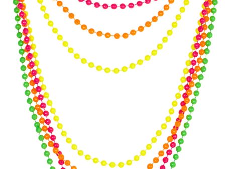 80er Neon Perlenkette bunt Hot on Sale