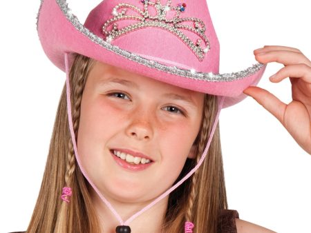 Glitter Cowboy Hut mit Diadem für Kinder Cheap