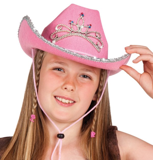 Glitter Cowboy Hut mit Diadem für Kinder Cheap