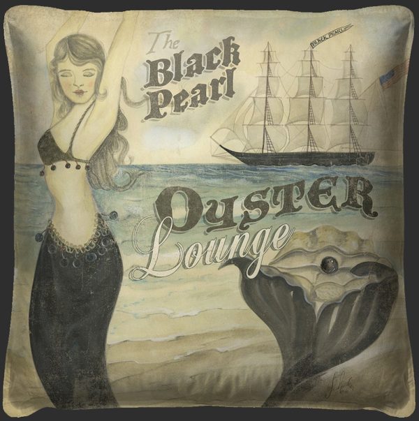 Spicher & Company The Black Pearl Oyster Lounge Pillow 15041 For Cheap