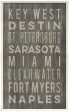 Spicher & Company WC Florida Beach Cities on gray 87475 Hot on Sale