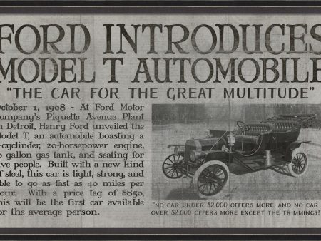 Spicher & Company BC Ford Introduces Model T Automobile gray 11645 Online Hot Sale